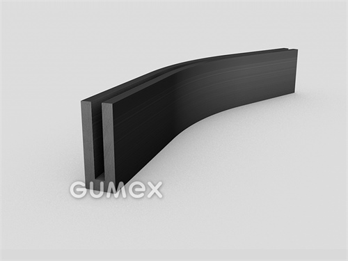 Gumový profil tvaru "U", 32x12/4mm, 60°ShA, NBR, -40°C/+70°C, čierny